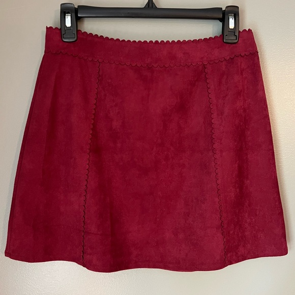 Francesca's Collections Dresses & Skirts - NWT Suede Maroon Skirt from Francesca’s - size (M)